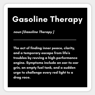 car lover gasoline therapy defenition Sticker